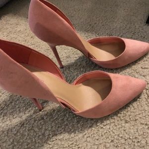 Baby pink high heels